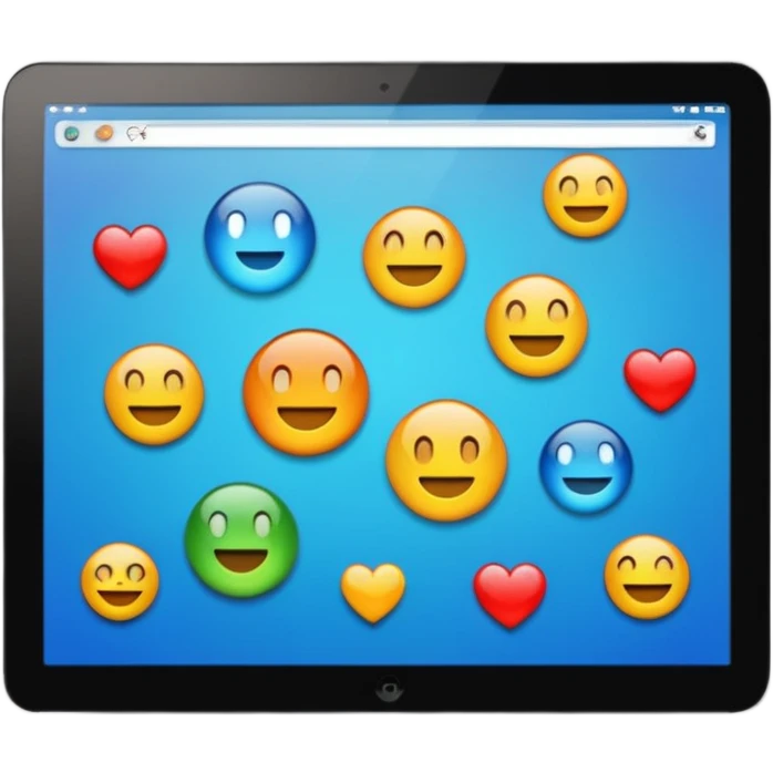 browser window with .com text emoji