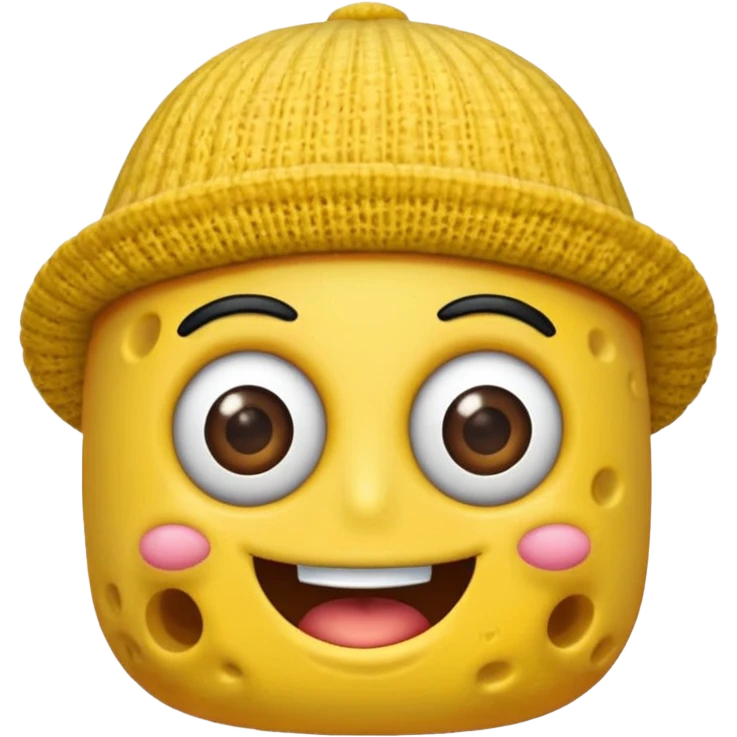 Bob esponja con un el gorro del crustáceo cascarudo emoji