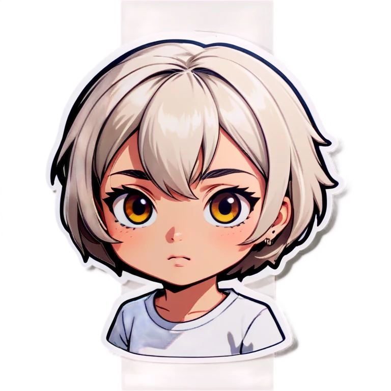 Light short-hair chivava with light eyes emoji