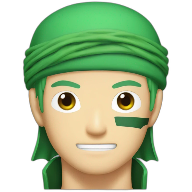 Zoro dans one piece qui est énerver  emoji