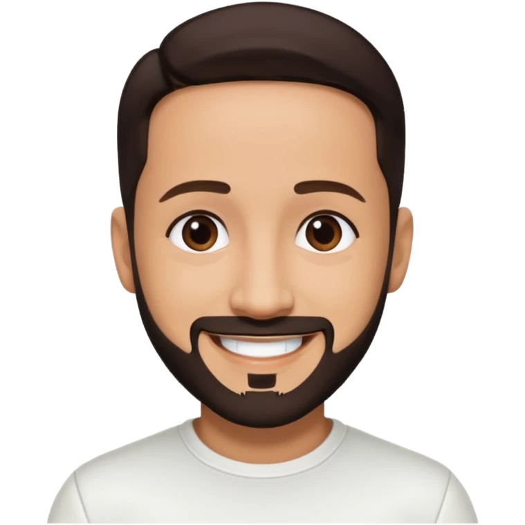 AJ McLean from Backstreet Boys with dark brown hair, white outfit emoji
