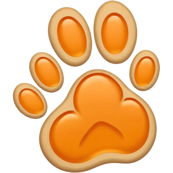 a very light pale pastel orange #FFDBBB pawprint emoji