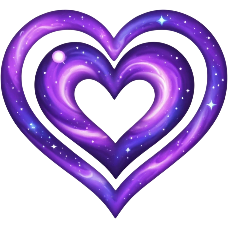 Purple galaxy heart emoji