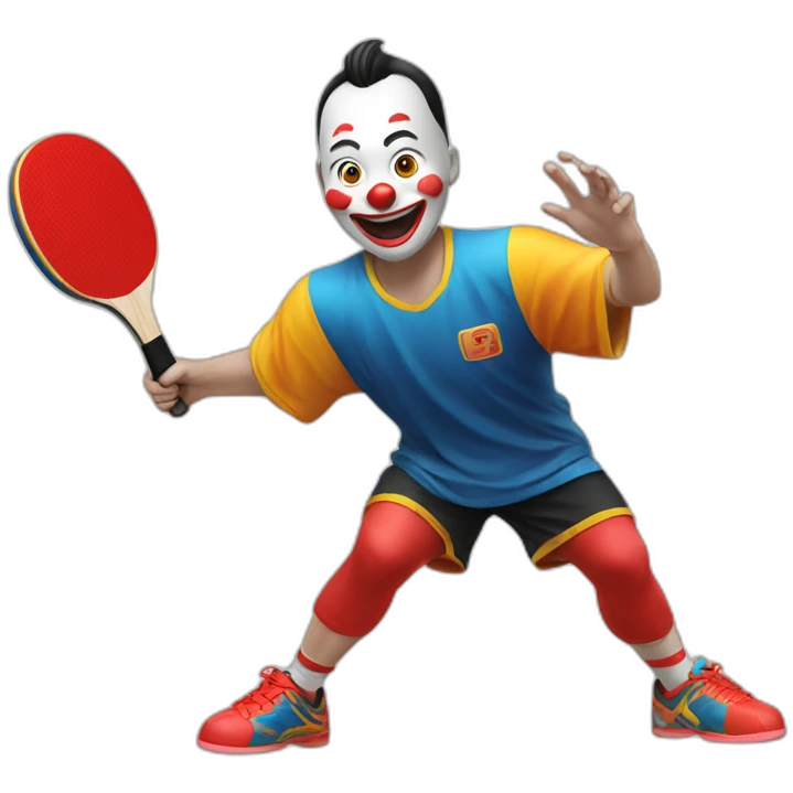 chinese-tabletennis-clown emoji