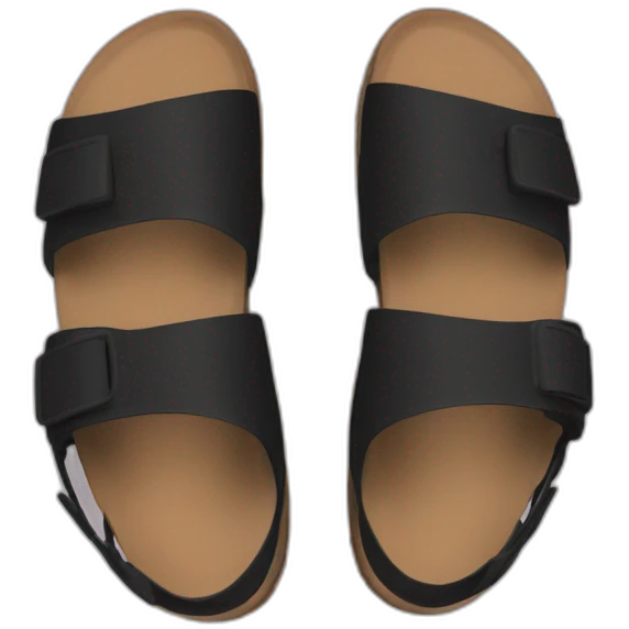 Black tracking sandals emoji
