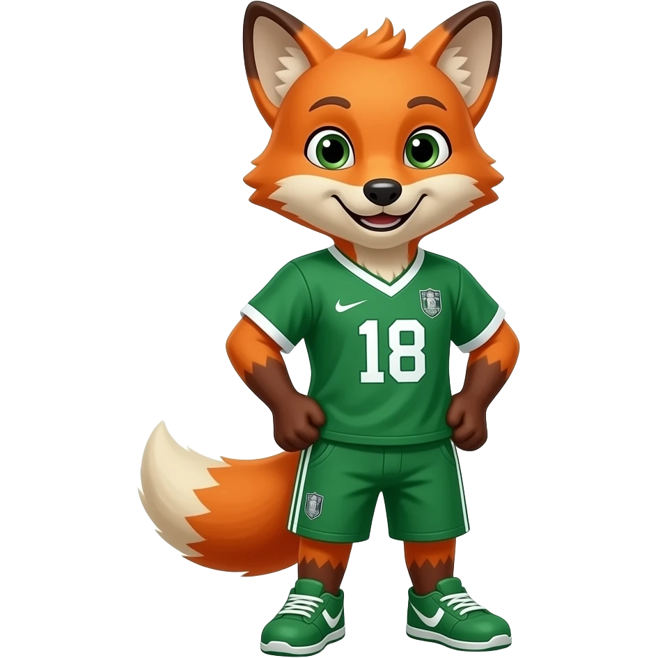 can you make a emoji for handbal club fuchse berlin with their mascot in club colors green and white emoji