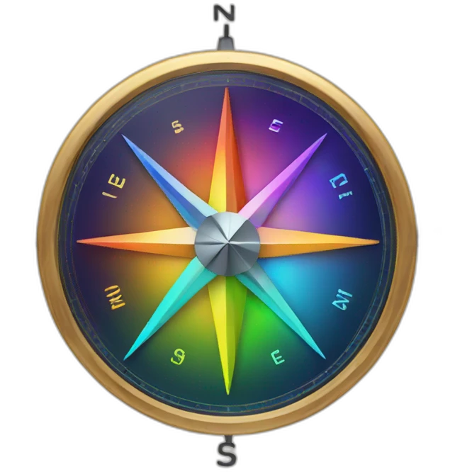 Rainbow Compass emoji