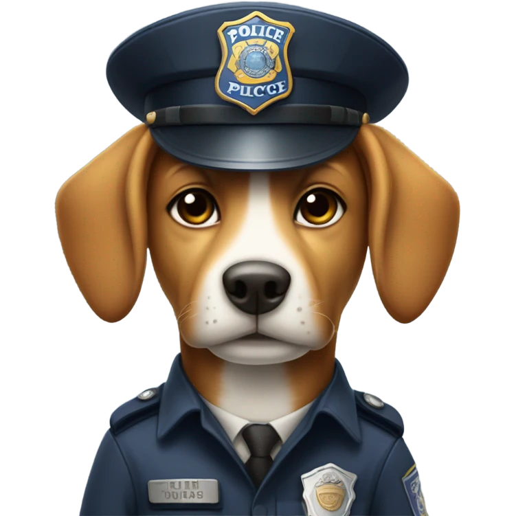 Dog man cop emoji