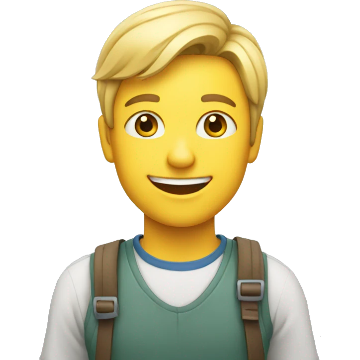 Swedish school student, happy emoji