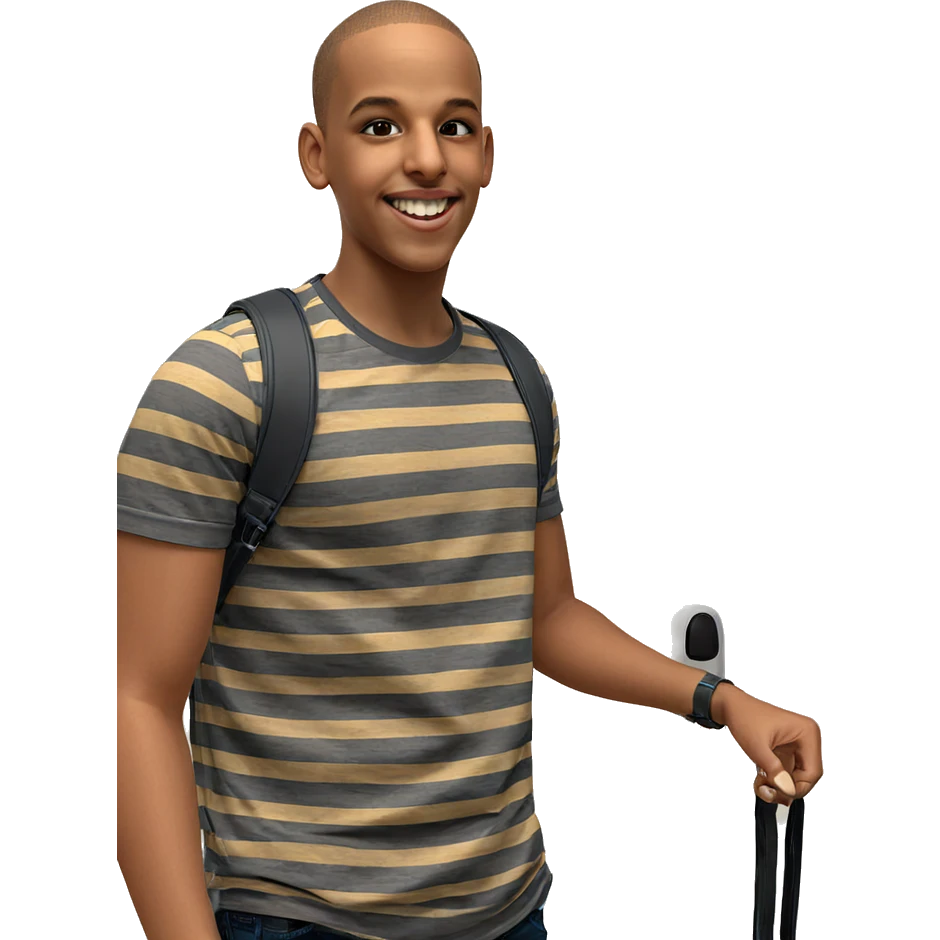 smiling boy with striped shirt emoji