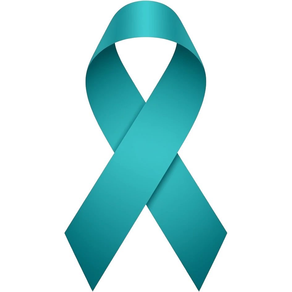 Anxiety awareness ribbon teal emoji