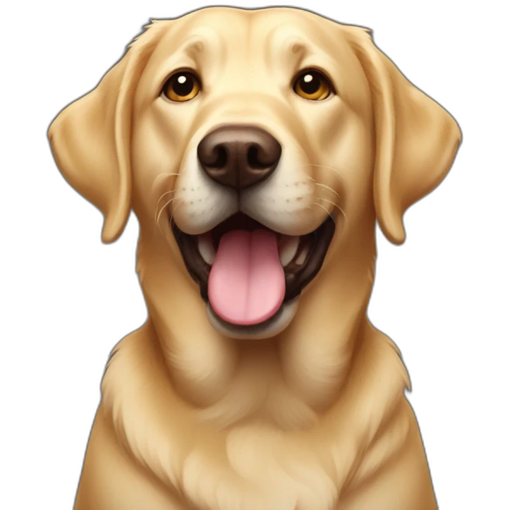 happy golden lab emoji