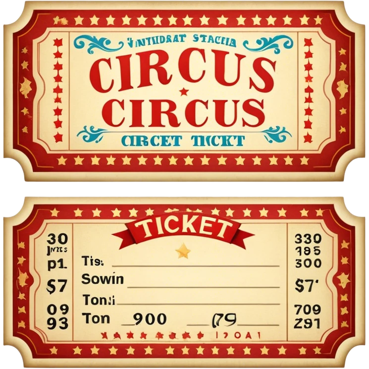 Vintage circus ticket emoji