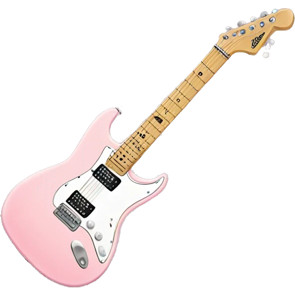 light pink electric guitar  emoji