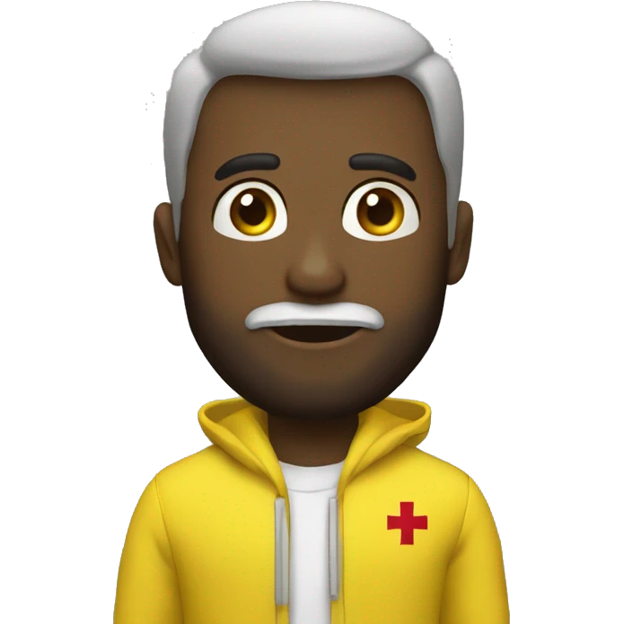 Cruz negra con line amarilla emoji