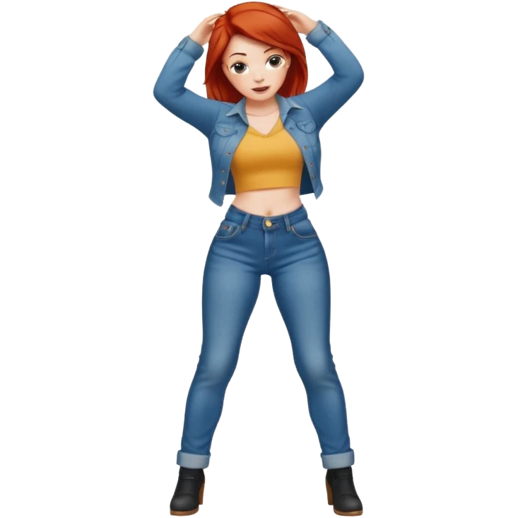 Red head lady twerking emoji