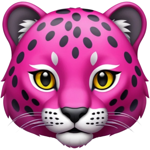 Fuchsia and dark grey panther  emoji