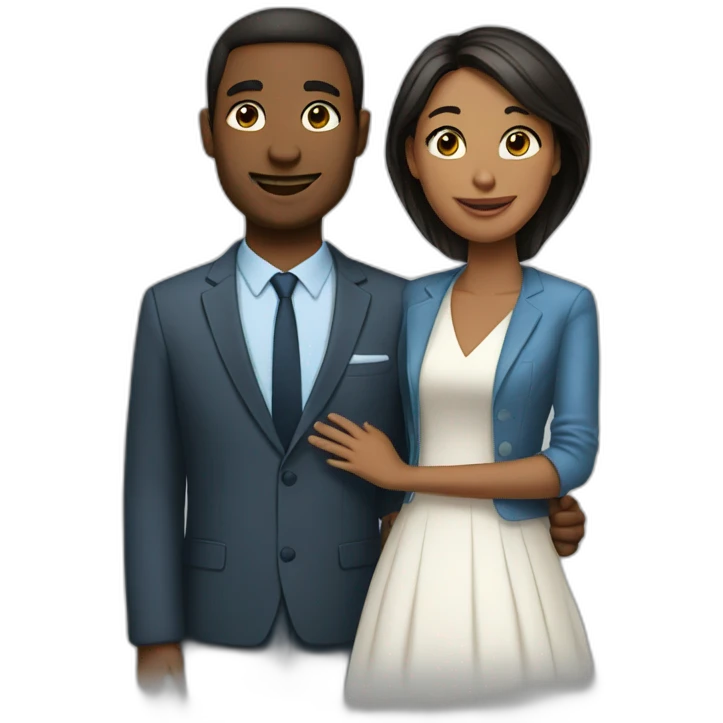 Un couple emoji