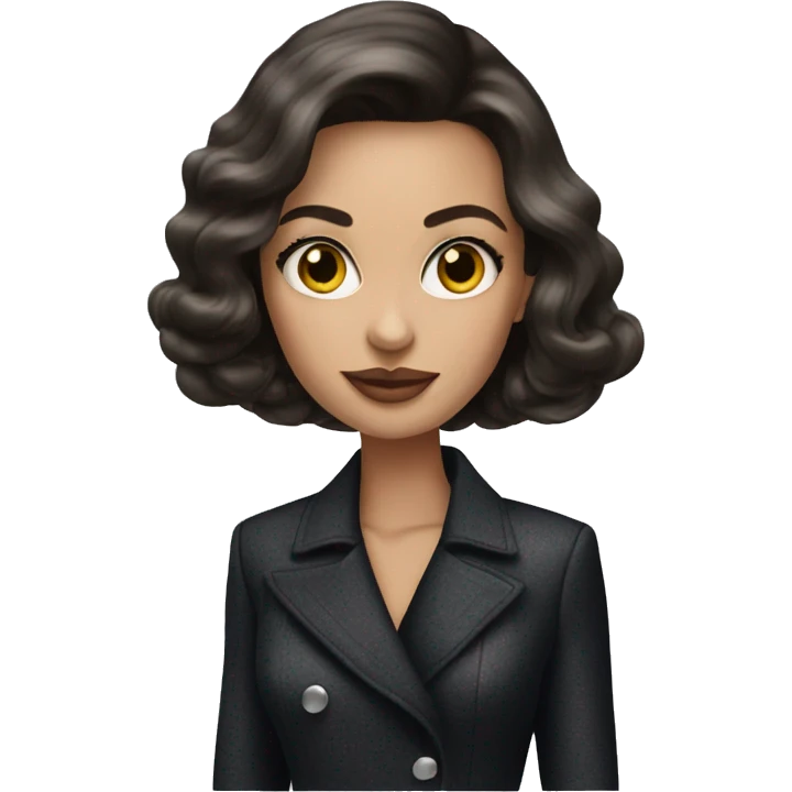 Brunette lady wearing dior emoji