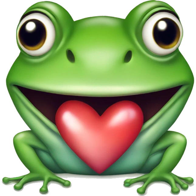 frog with heart emoji