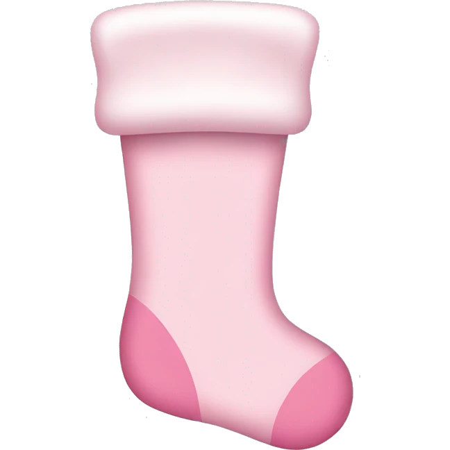  light pink Christmas stocking emoji