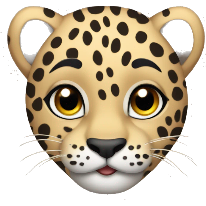 cute leopard emoji