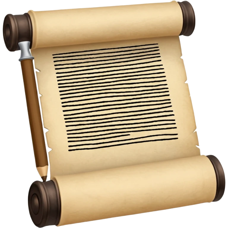 Pergamino enrollado con un sello de cera negro emoji