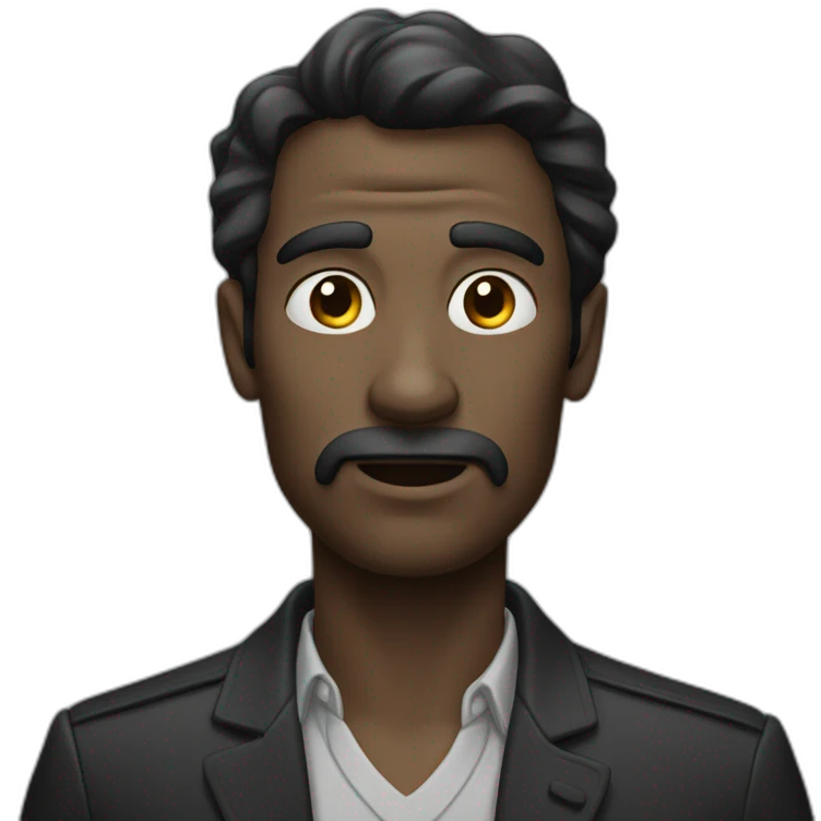 Homme noir qui fume emoji