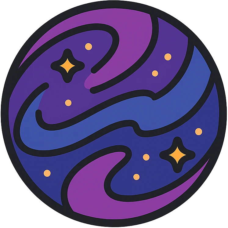 galaxy nebula orb with swirling cosmic clouds, rich purples and blues emoji