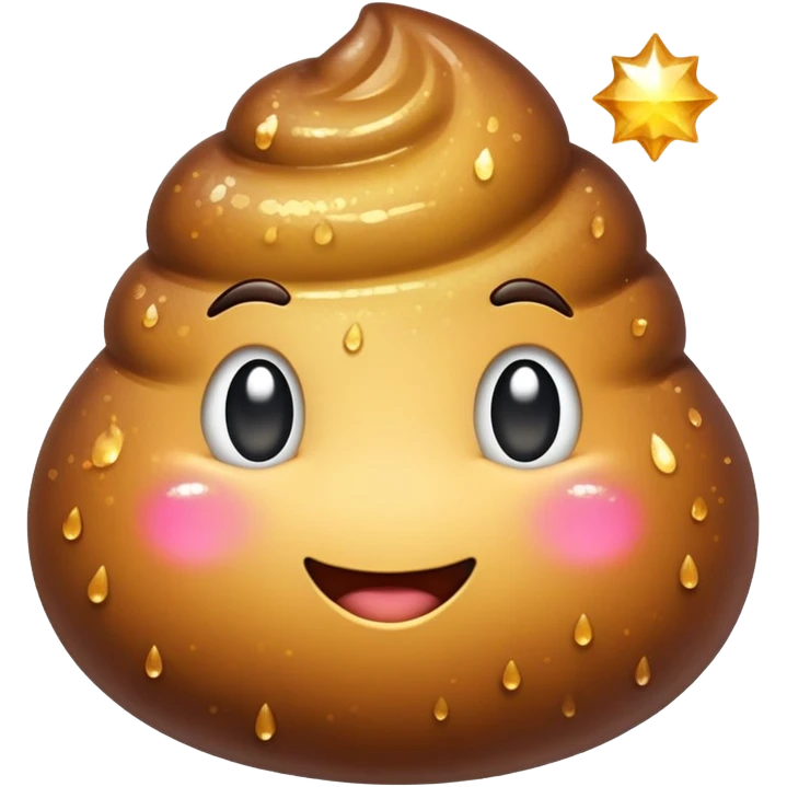 Sparkling poop emoji