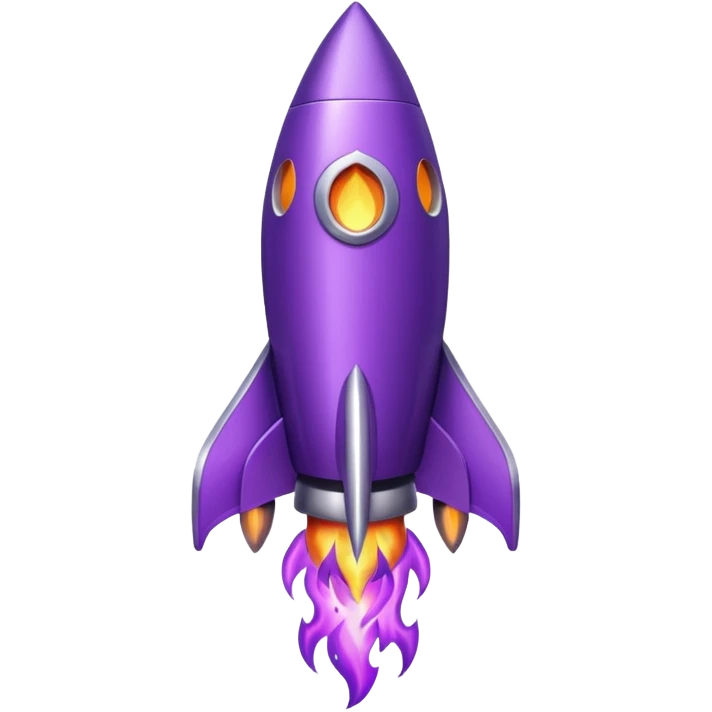 purple rocket purple flame emoji