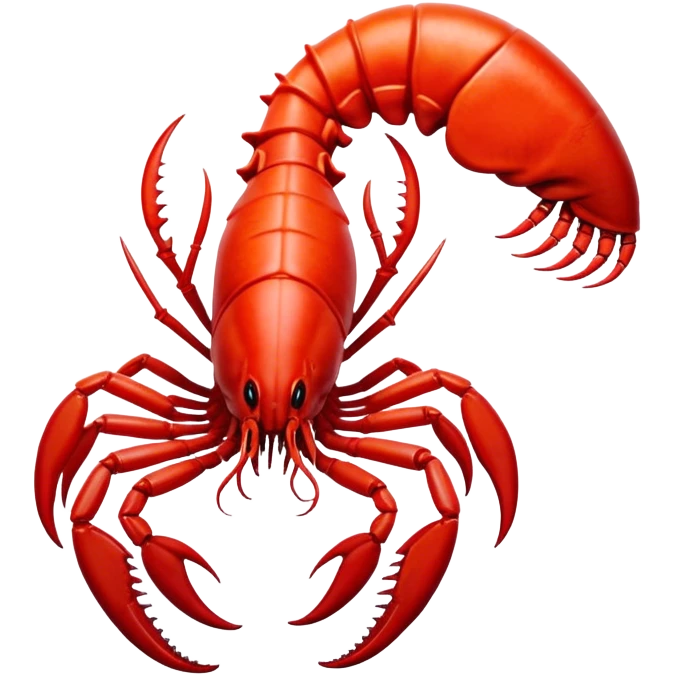 xenomorph alien as lobster like bipedal legs red skin emoji