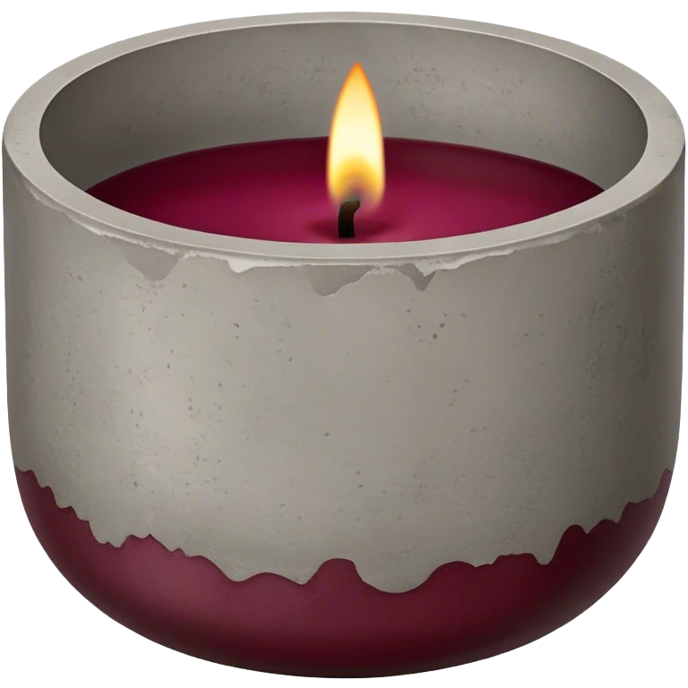 Scented Candle in concrete vessel Burgundy emoji