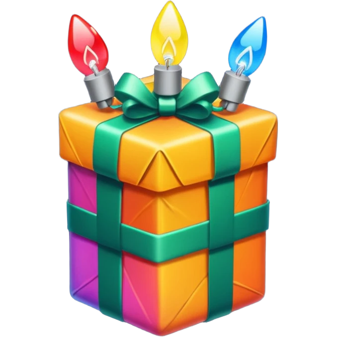 create "1637" with Christmas lights wrapping it emoji