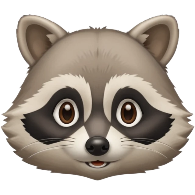 make calm no sharp edjes racoon speaking emoji