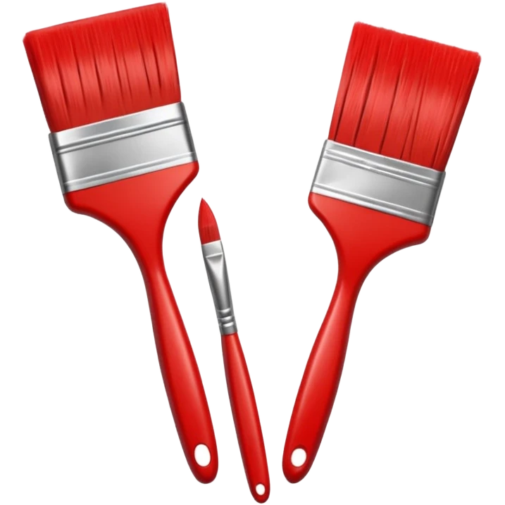 Red line painting brush emoji