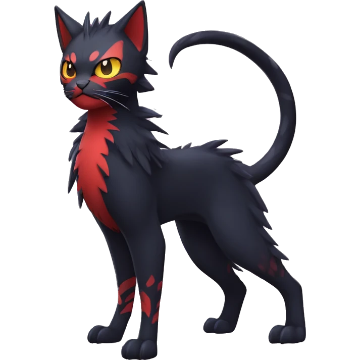  Kawaii Edgy Cool Beautiful Nargacuga-Litten full body emoji