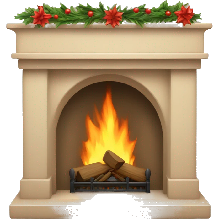 christmas beige FirePlace emoji
