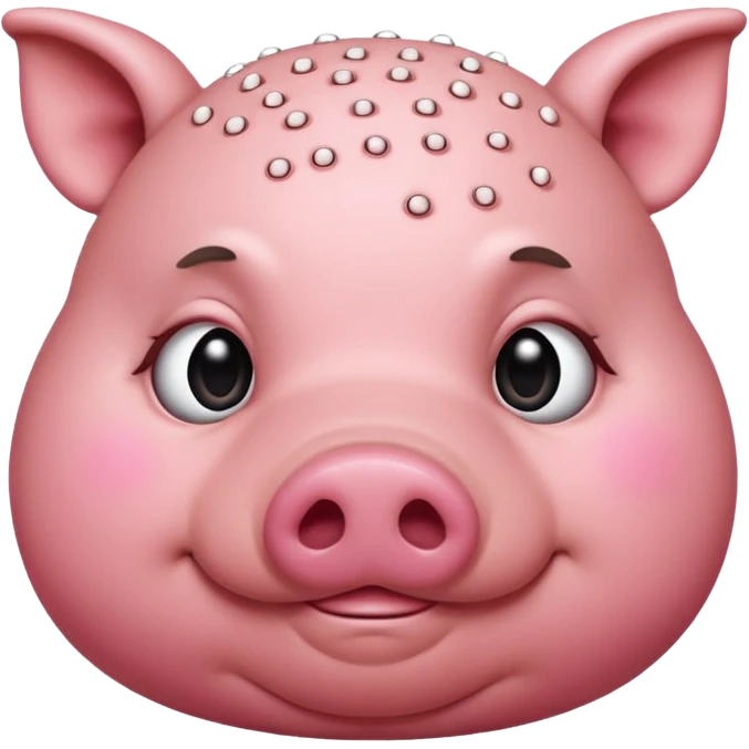 Fat pig with braile forhead emoji