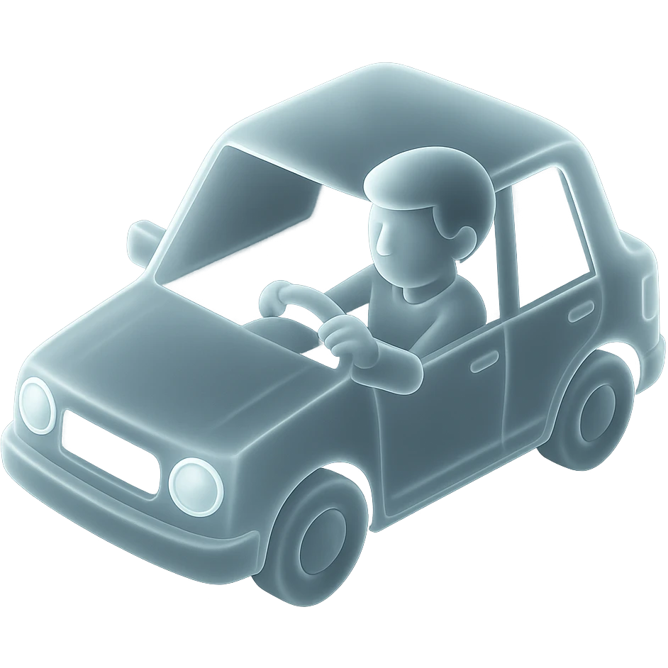person driving a car emoji