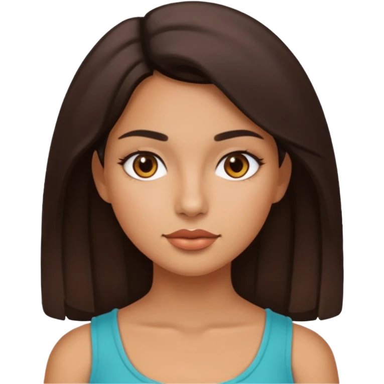 Latina girl with tight, dull facial skin emoji