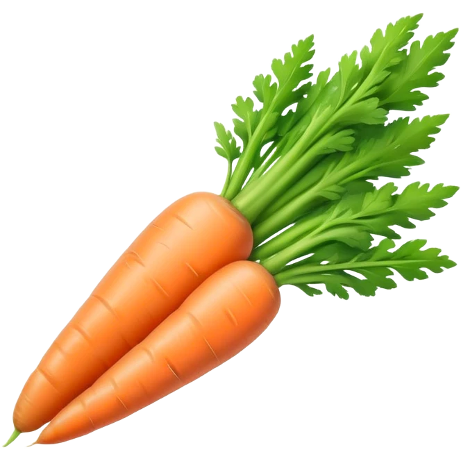 Green carrot, green color, no orange emoji