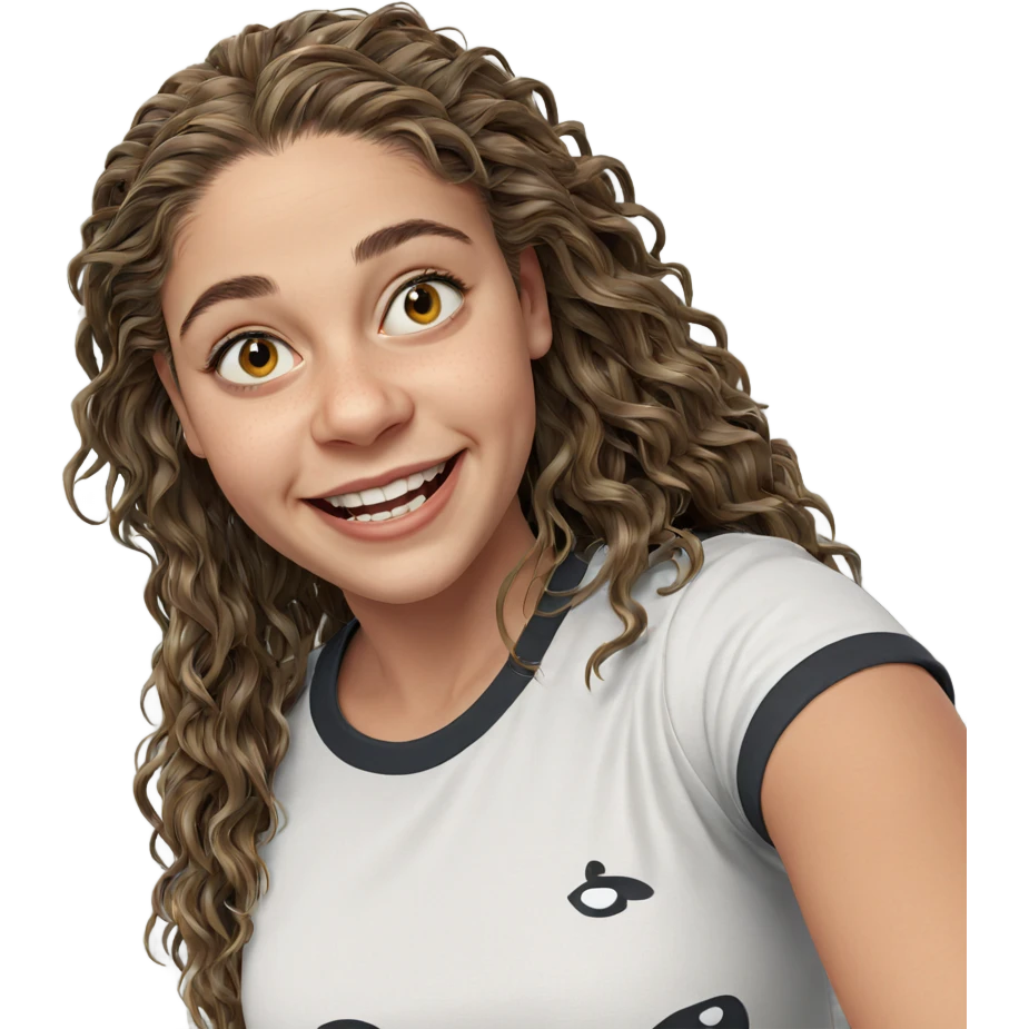 smiling woman with long hair emoji