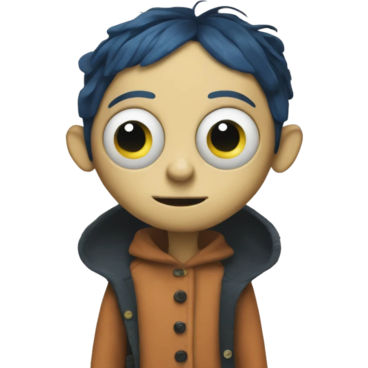 Coraline with button eyes  emoji