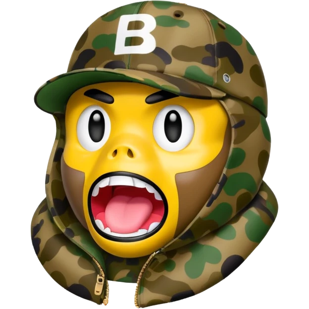 Сделай логотип Bape emoji