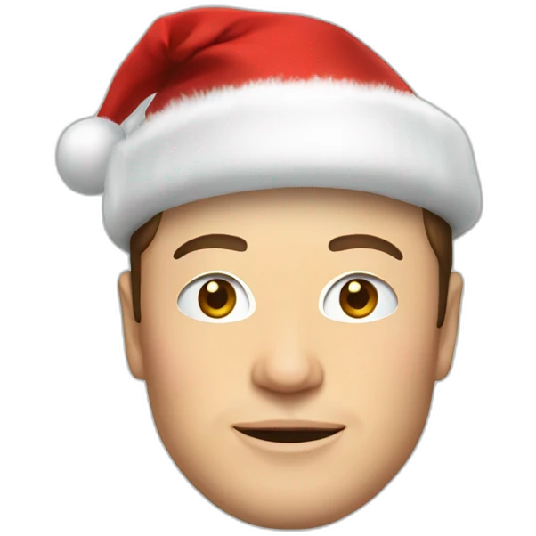 elon musk in christmas cap emoji