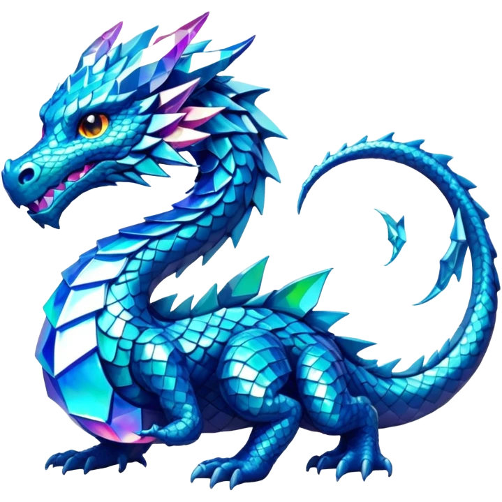 blue diamond dragon emoji