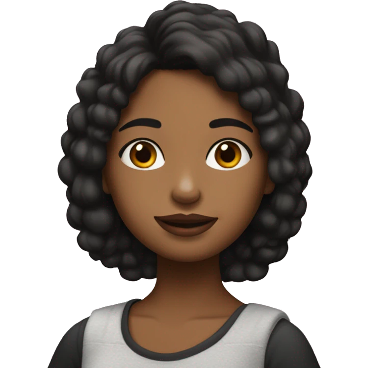 Una chica mona y otra chica pelo negra juntas emoji