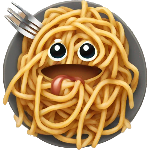 spaghetti eating spaghetti emoji