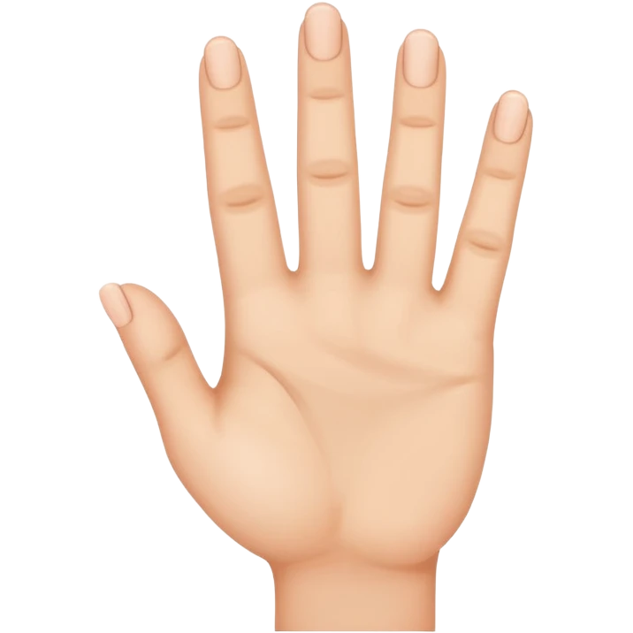 hand showing number four with fingers emoji
